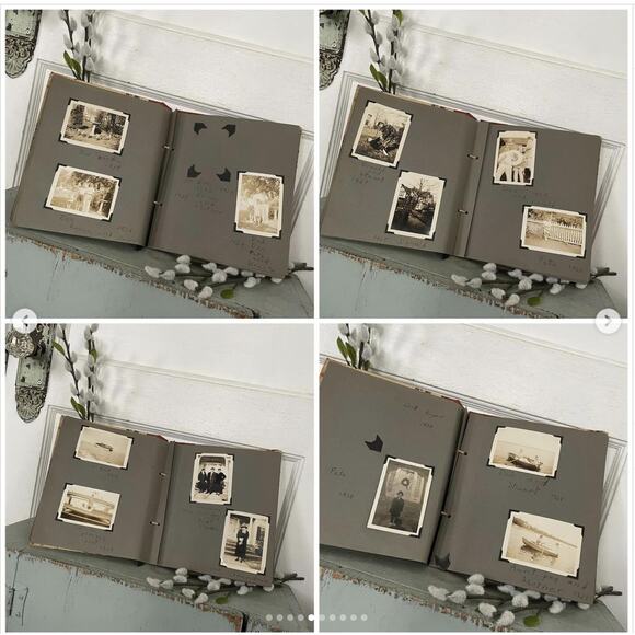 Vintage Snapshots Photograph Scrapbook BW Family NJ Home Beach Cottage Boat Lake - Picture 5 of 10